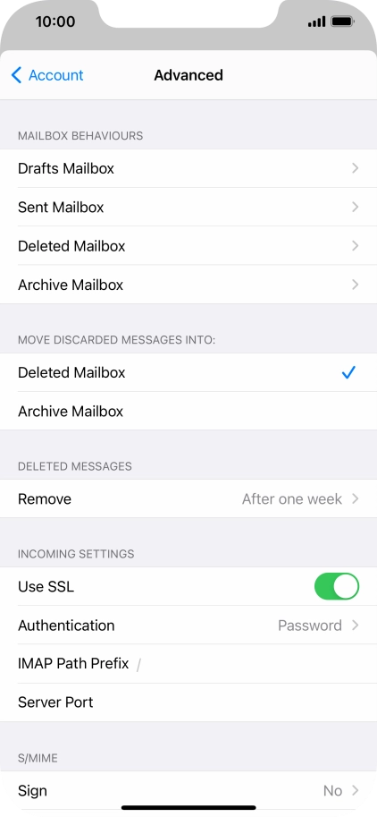 Press the indicator next to 