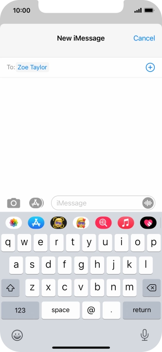You can also send pictures, video clips, audio files and different effects in your iMessage. Follow the instructions on the screen to send your iMessage with the required content.