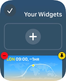 Press the unpin widget icon on the required widget to unpin it from the top of the stack.