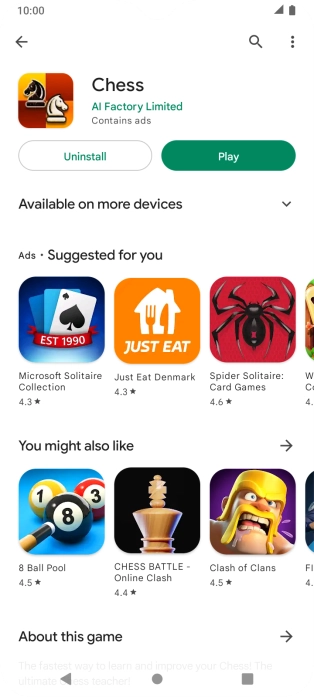 Press the Home key to return to the home screen.