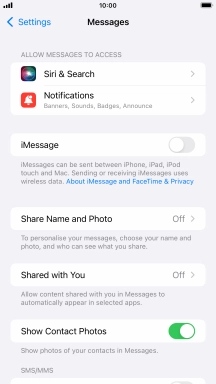 Press the indicator next to 