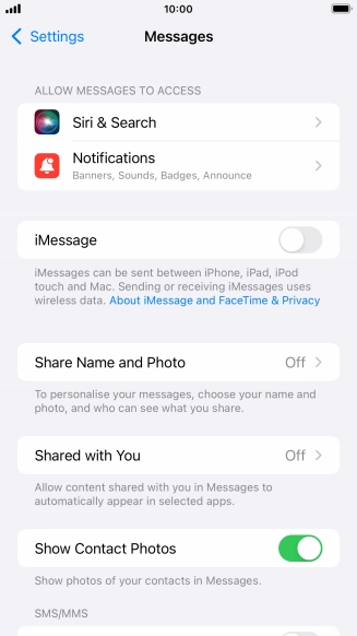 Press the indicator next to 