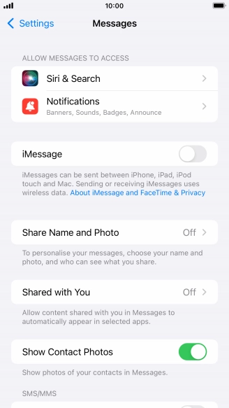 Press the indicator next to 