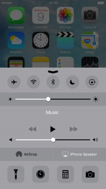 Press the flight mode icon to turn the function on or off.