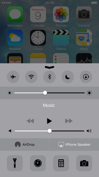 Press the flight mode icon to turn the function on or off.