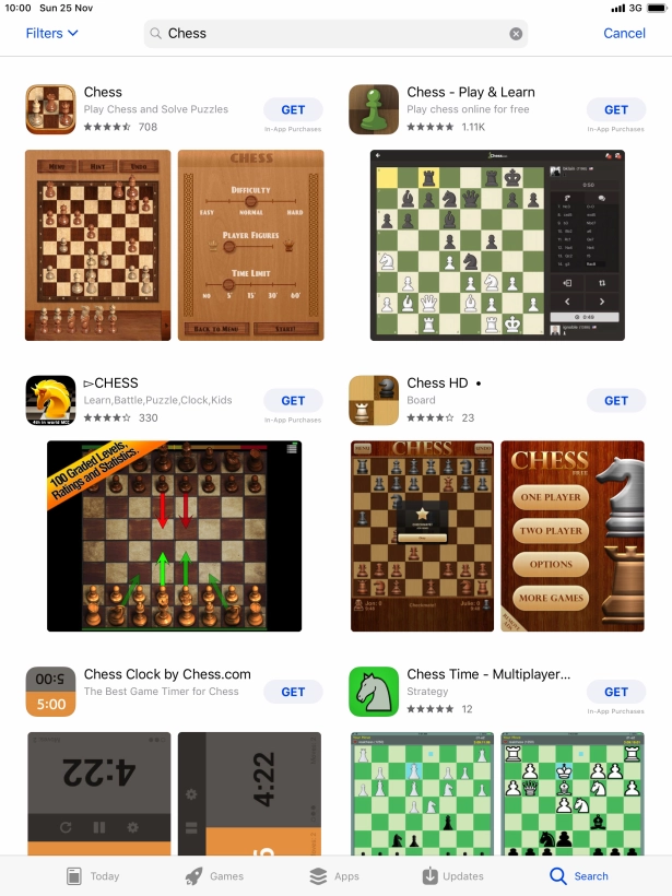 Press the required app.