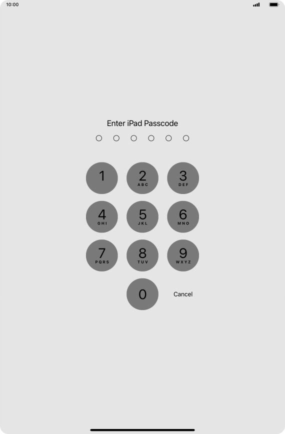 Use the lock code you created. The app is now locked.