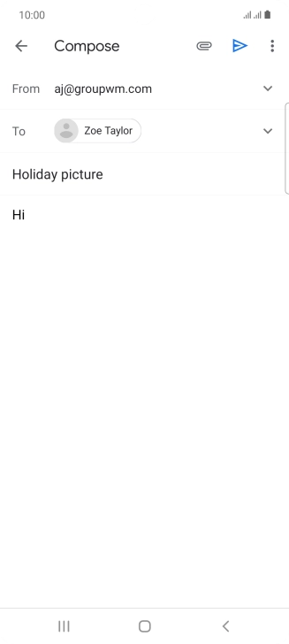 Press the attachment icon.