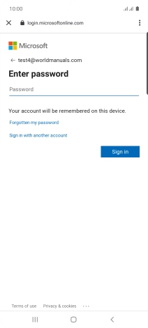 If this screen is displayed, you email account has been recognised and set up automatically. Follow the instructions on the screen to key in more information and finish setting up your phone.