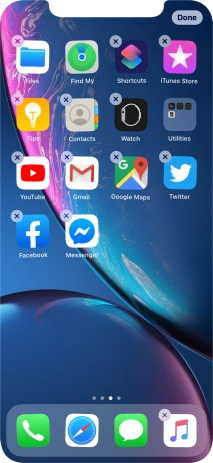 Press the delete icon next to the required app.