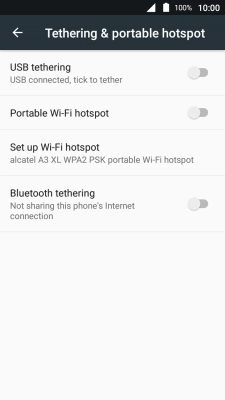 Press Set up Wi-Fi hotspot.
