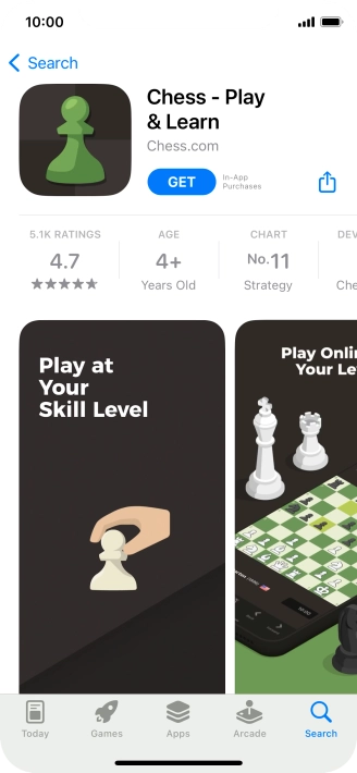 Press GET and follow the instructions on the screen to install the app.