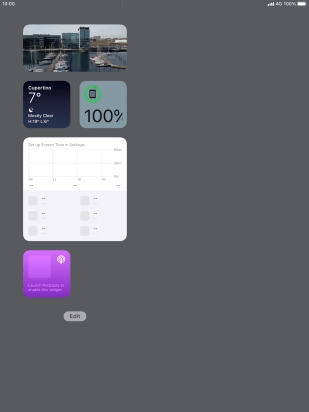 Press the required widget and drag it on top of another widget.