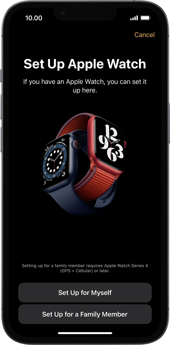 On your phone: When this screen is displayed, your Apple Watch is connected to your phone.