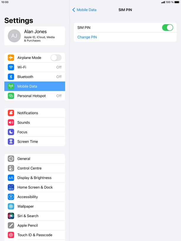 Press the indicator next to 