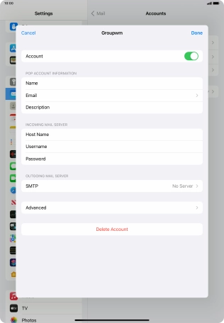 Press SMTP. Press SMTP.