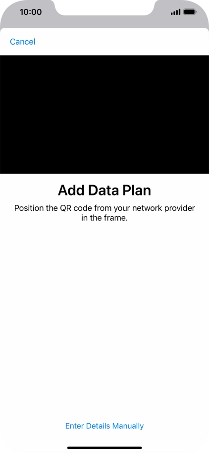 Place the QR code you've received inside the phone camera frame to scan the code.
