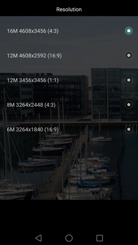 Press the required resolution.