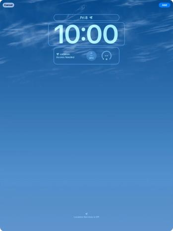 To customise the way the lock screen date is displayed, press the date widget and follow the instructions on the screen to select the required widget display mode.