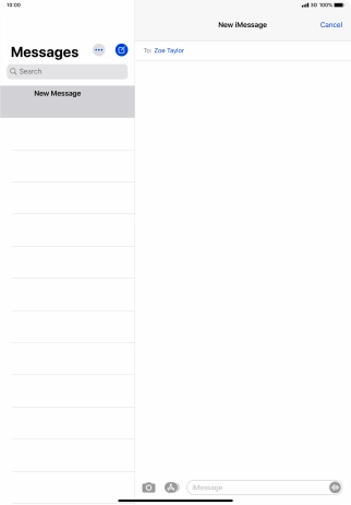 Press the text input field and key in the required text.