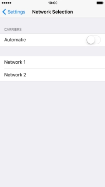 If you turn off the function, press the required network.