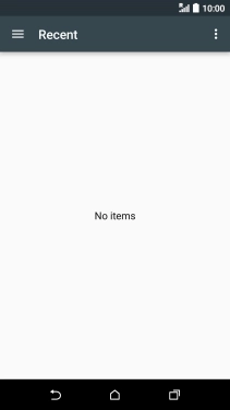 Slide your finger right starting from the left side of the screen.