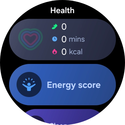 Press the required widget to open it.