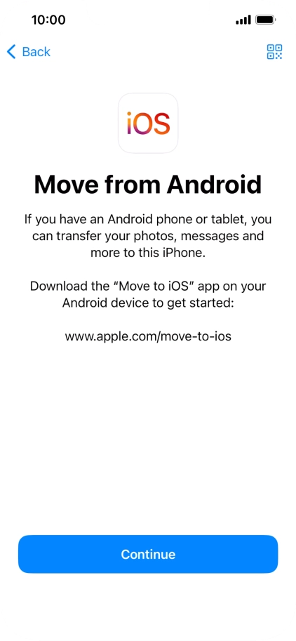 To transfer content to your phone, you need to install the app 