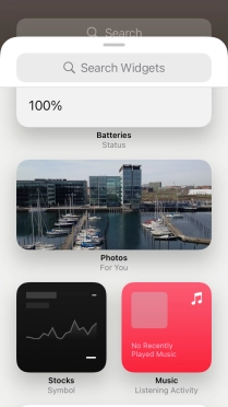 Press the required widget.