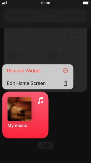 Press Remove Widget.