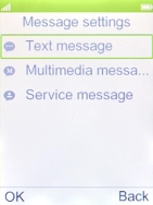 Select Text message. Select Text message.