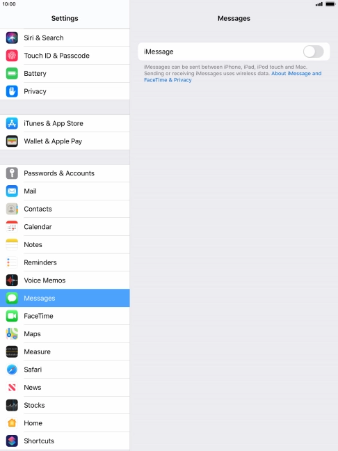 Press the indicator next to 