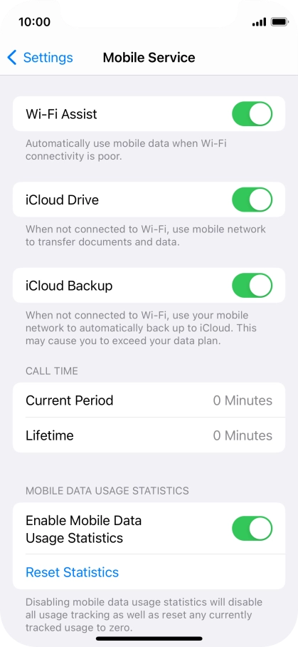 Press the indicator next to 