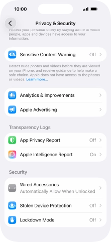 Press App Privacy Report.