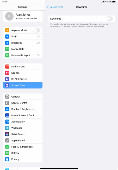 Press the indicator next to 