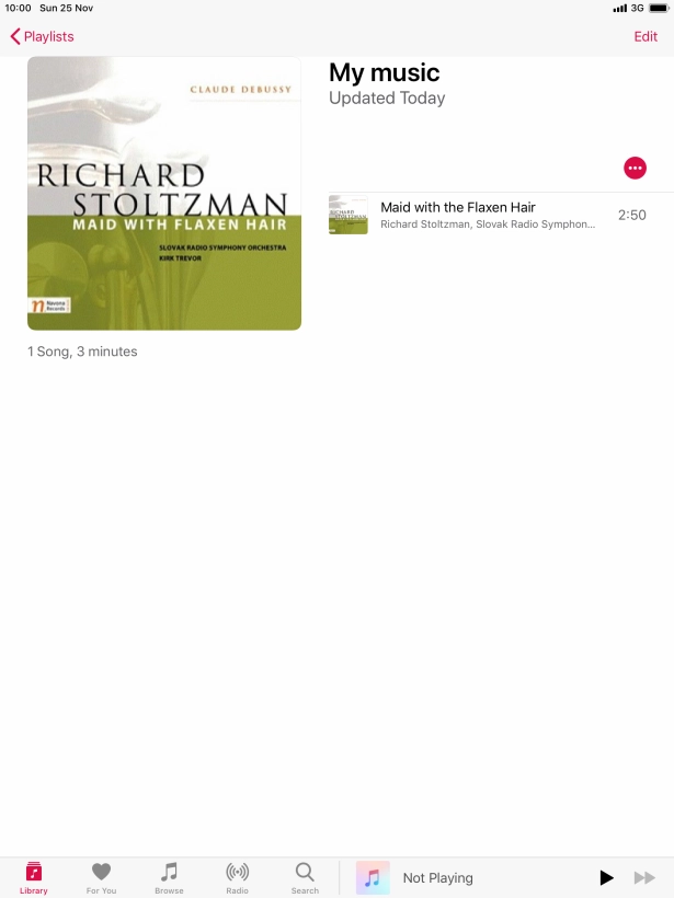 Go to the required category or playlist and press the required audio file.