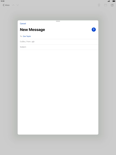 Press Subject: and key in the required subject.