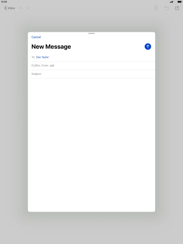 Press Subject: and key in the required subject.