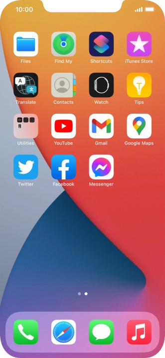 Press and hold the required app.