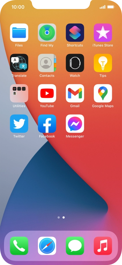 Press and hold the required app.
