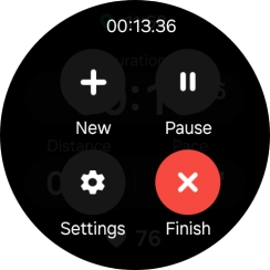 Press Finish to end an activity.