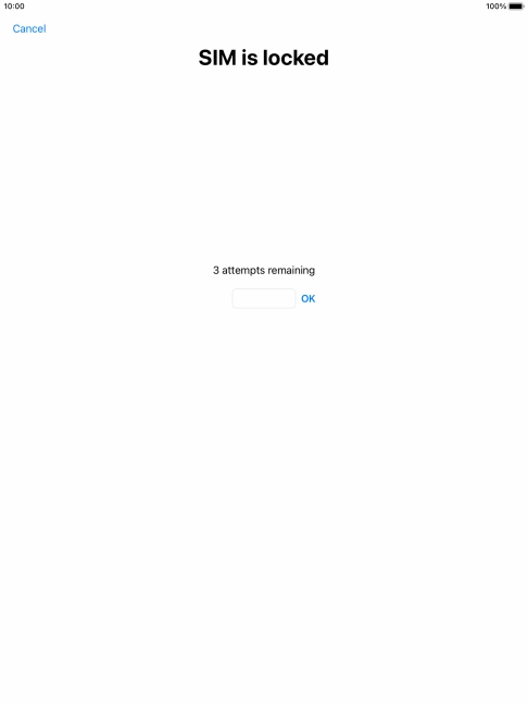 If your SIM is locked, key in your PIN and press OK.