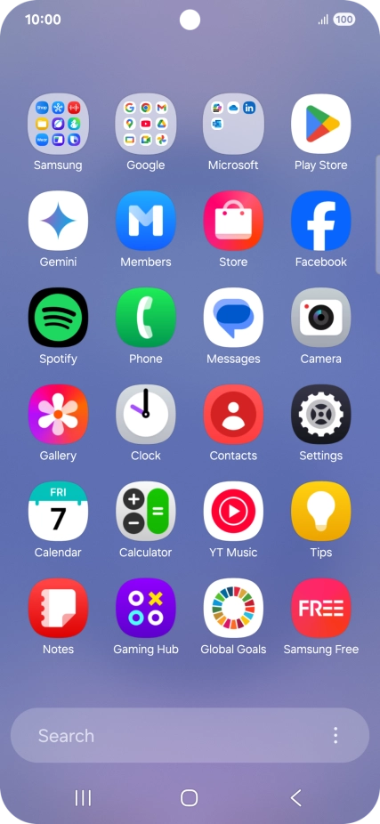 Open a supported app, e.g. Messages.