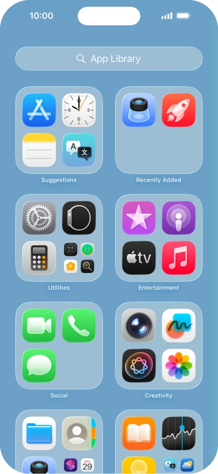 Press the required app.