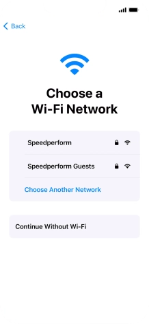 Press the required Wi-Fi network.