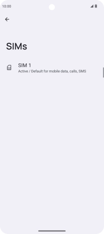 Press the name of the SIM.