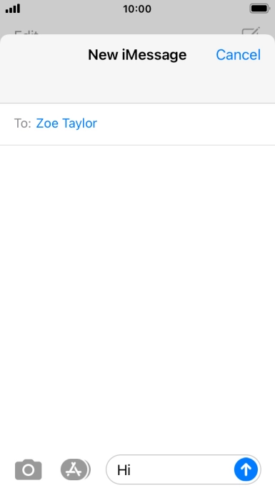 Press the send icon.