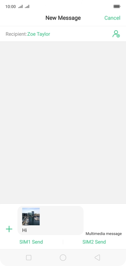 Press Send when you've written your picture message.