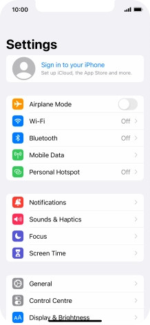 Press Sign in to your iPhone.