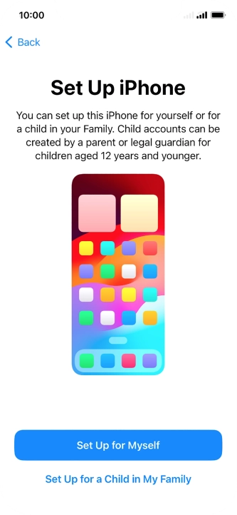 Press Set Up for Myself.